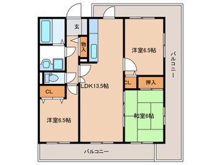 グラシューズ堀上の物件間取画像